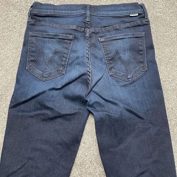 Mother Jeans Adult 29 Blue Dark Wash Dazzler Ankle Mid Rise Stretch Ladies - Picture 10 of 16